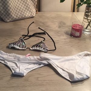 Victoria’s Secret white and black bikini